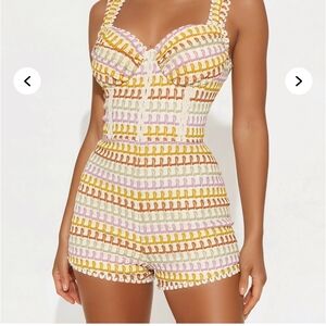 Fashion Nova Multicolor Patterned Jumpsuit